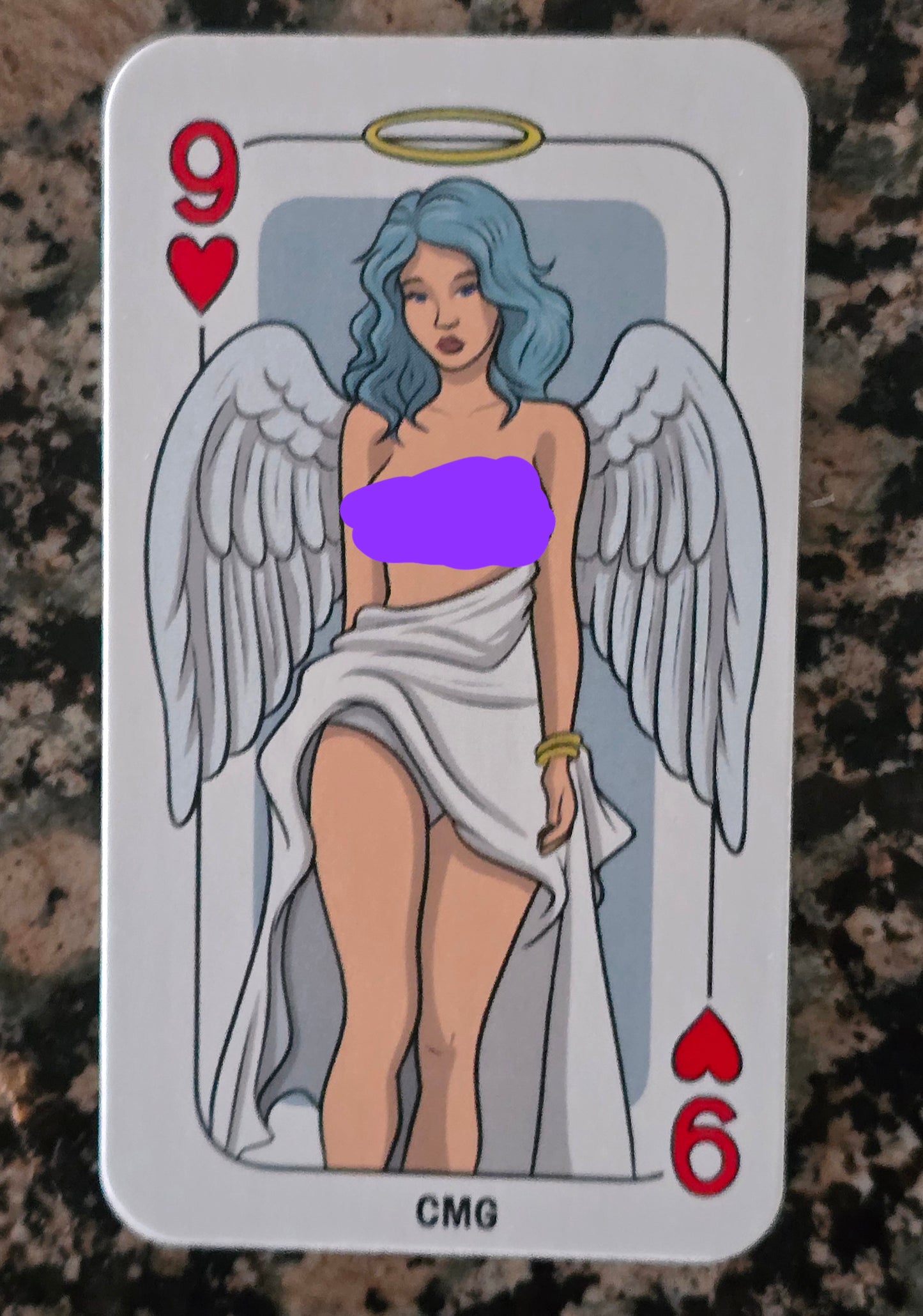 9 of Hearts GIrl 1 Oz .999 Silver Sexy Art Bar Rare 100 mintage w/ COA