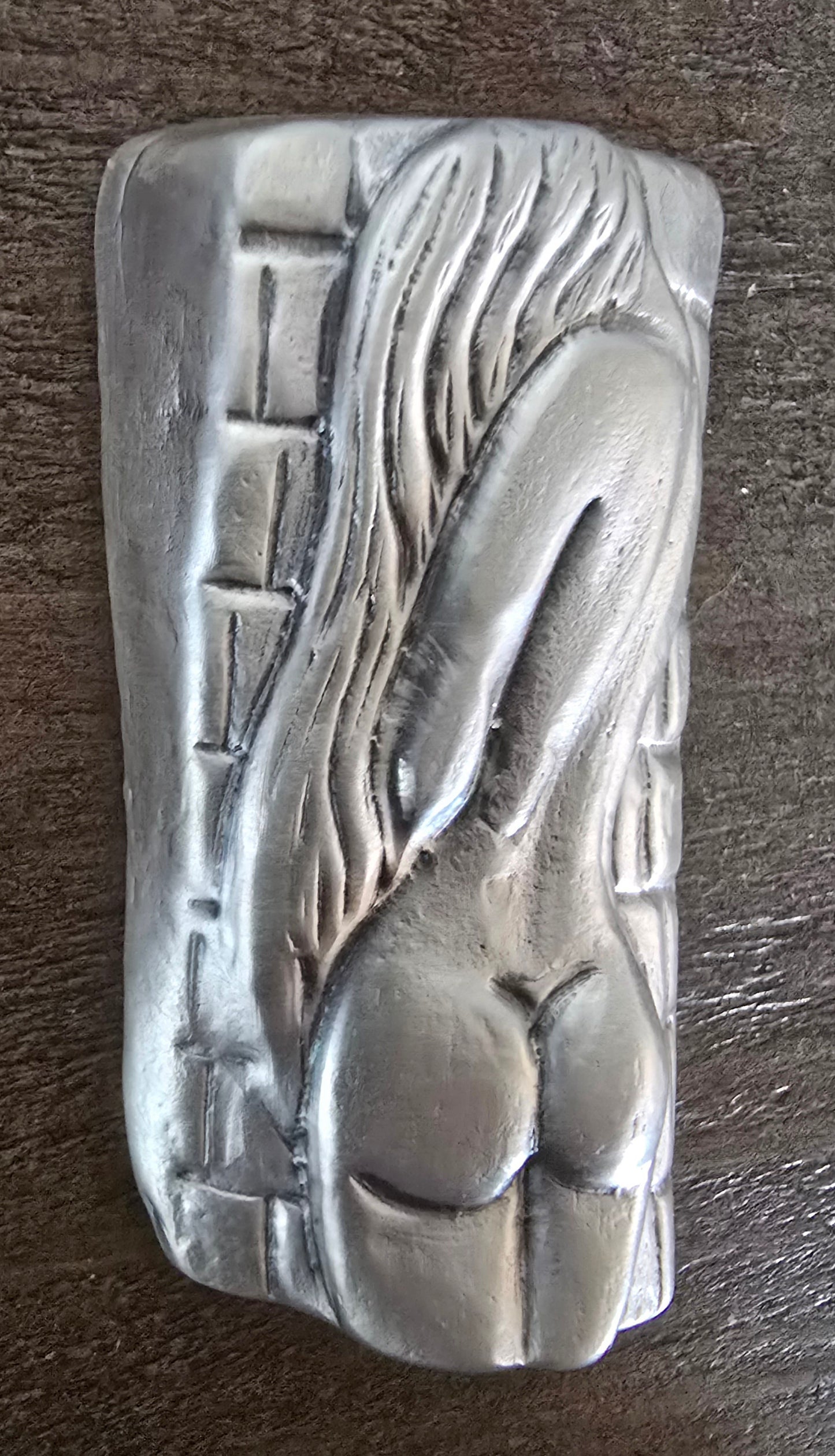 Silver Butt Girl Sexy 7 Troy Oz .999 Silver Hand Poured by Bison Bullion