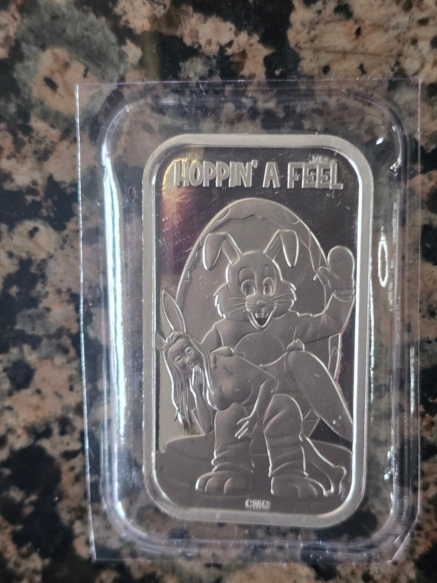 2025 Hoppin For a Feel 1 Oz .999 Silver Sexy CMG Art Bar Rare 150 mintage w/ COA