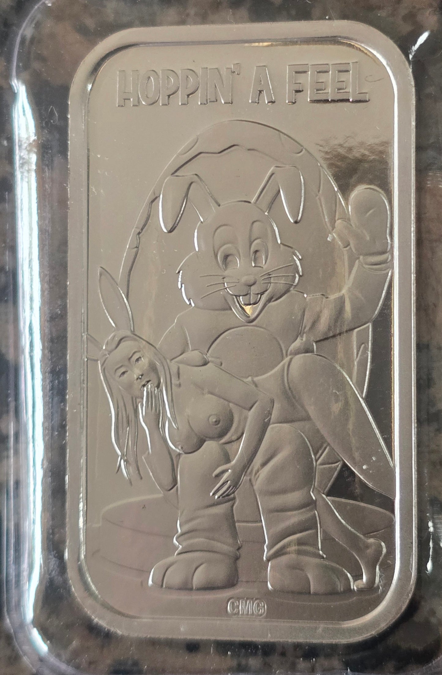 2025 Hoppin For a Feel 1 Oz .999 Silver Sexy CMG Art Bar Rare 150 mintage w/ COA