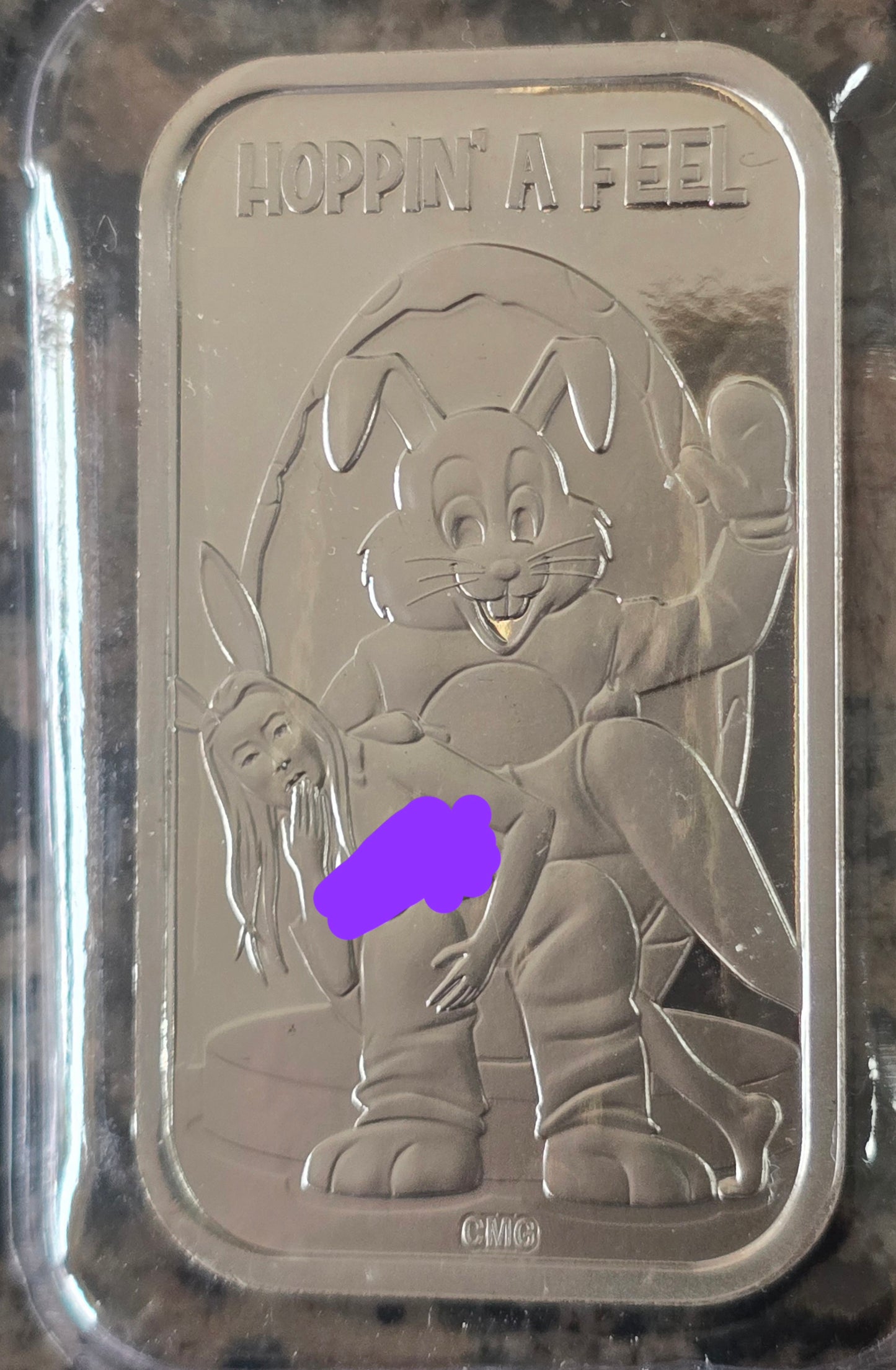 2025 Hoppin For a Feel 1 Oz .999 Silver Sexy CMG Art Bar Rare 150 mintage w/ COA