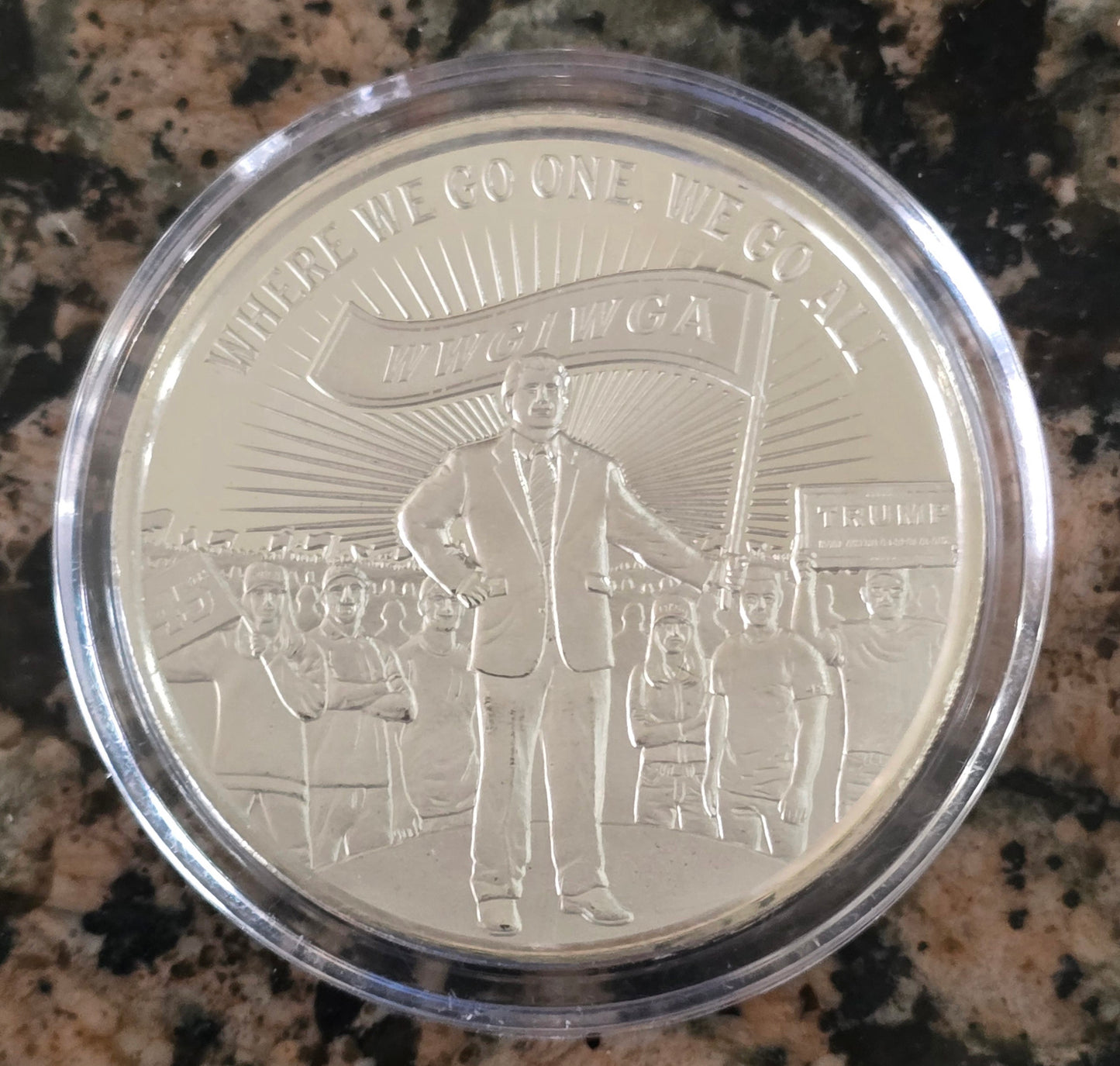Trump ... Go ... All .. 1 Oz .999 Fine Silver Round, Rare Limited Edition