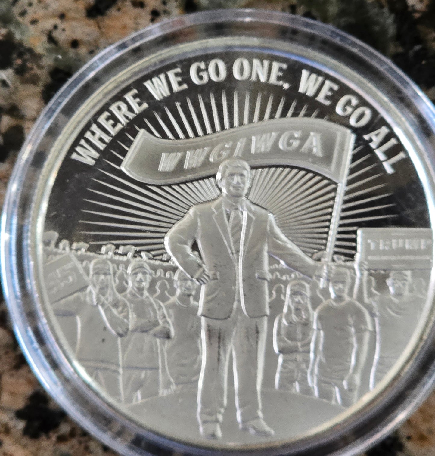 Trump ... Go ... All .. 1 Oz .999 Fine Silver Round, Rare Limited Edition