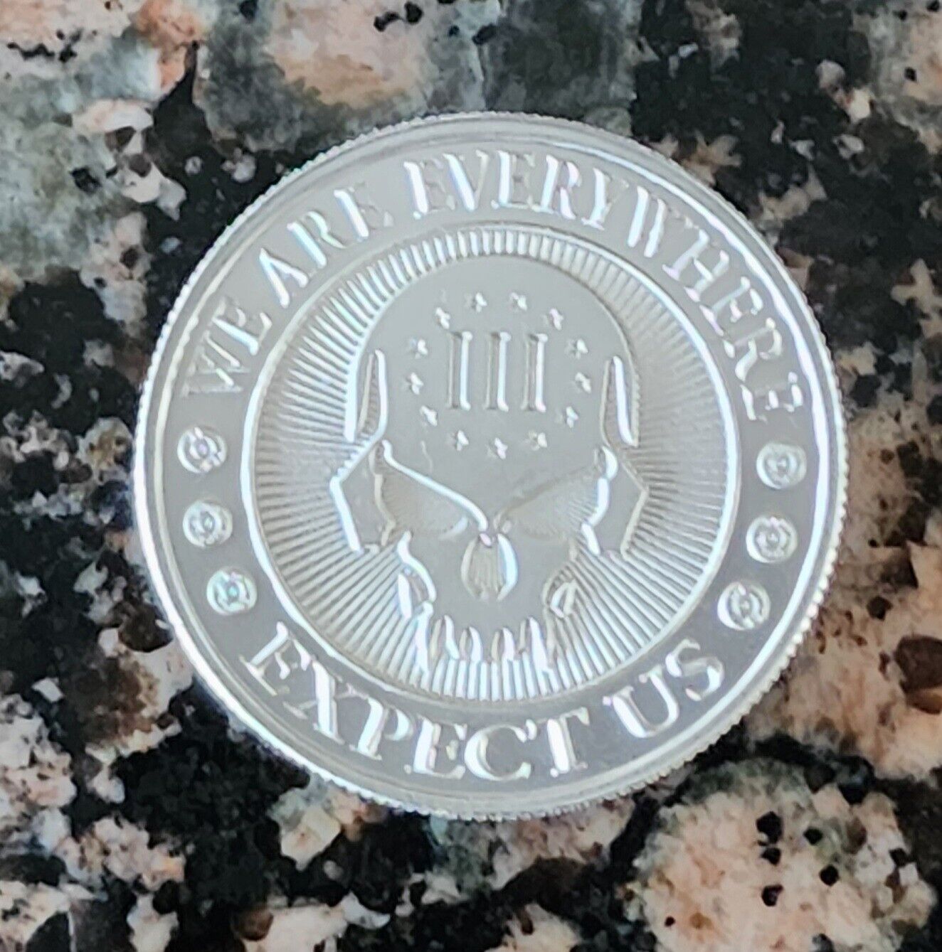 Deuce Four Skull 1/2 Troy Ounce Fine Silver .999 BU Limited Mintage