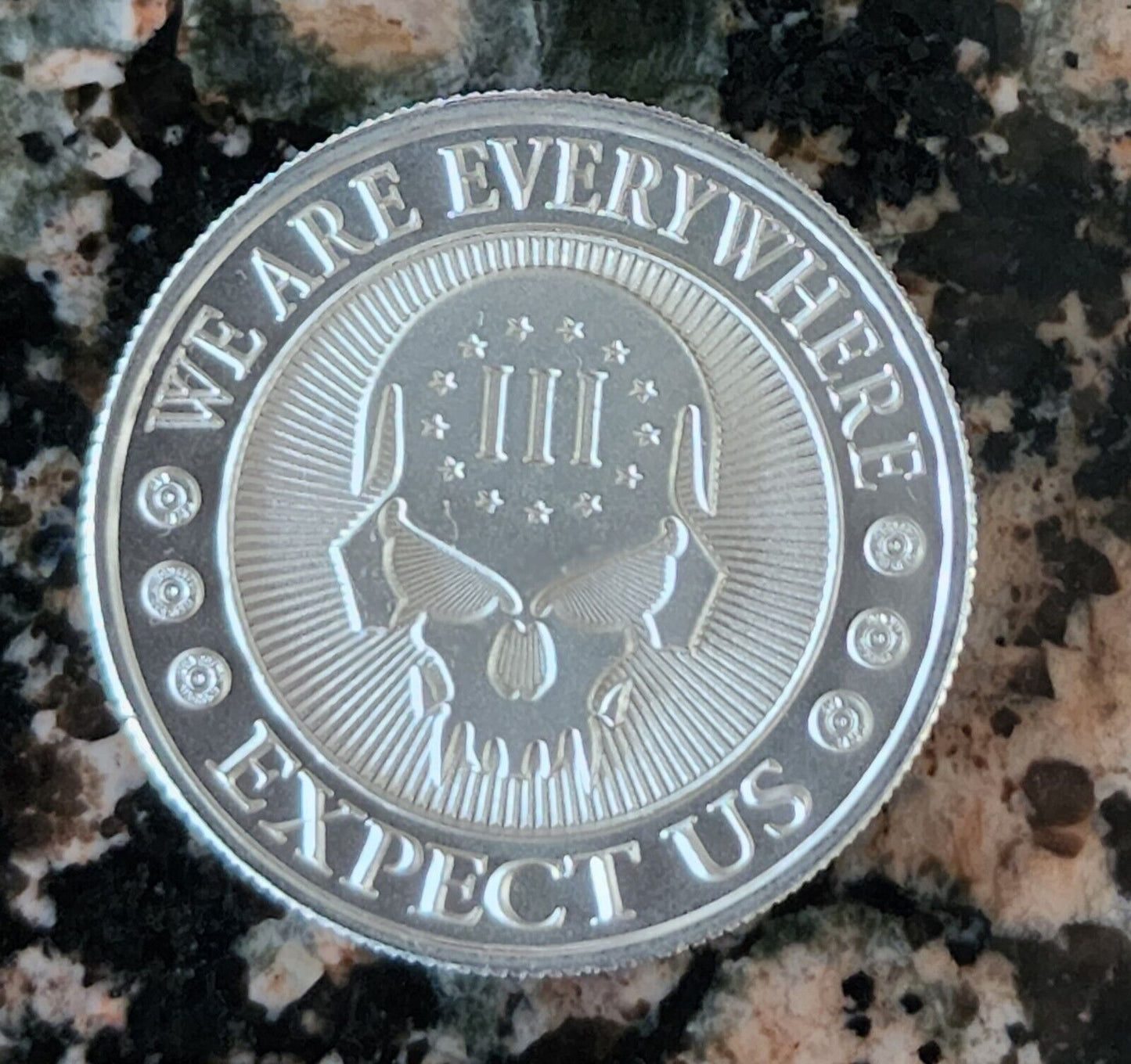 Deuce Four Skull 1/2 Troy Ounce Fine Silver .999 BU Limited Mintage
