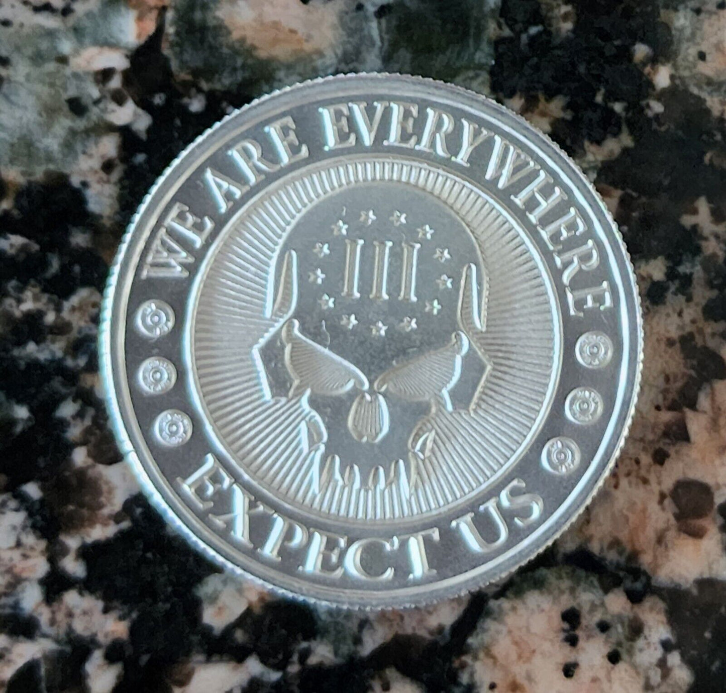 Deuce Four Skull 1/2 Troy Ounce Fine Silver .999 BU Limited Mintage