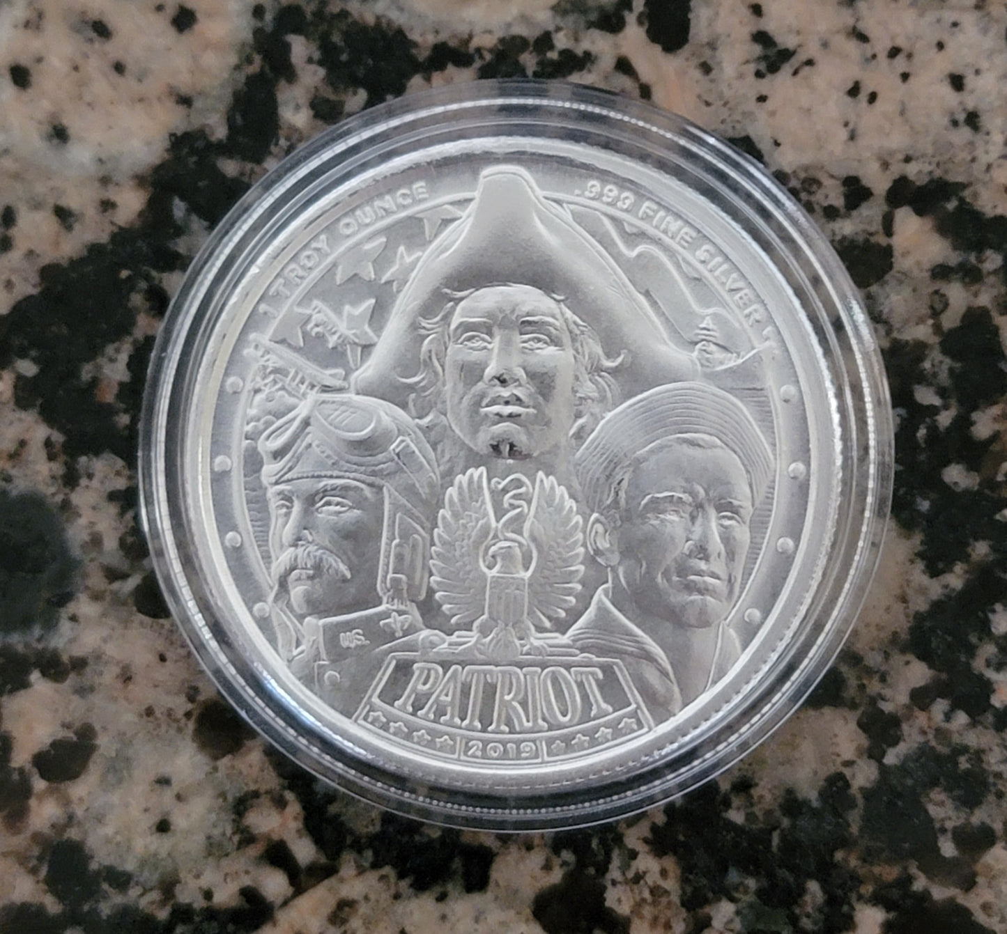 2019 Patriot 1 oz Proof Like .999 Silver Round - American Revolution (Series 1)