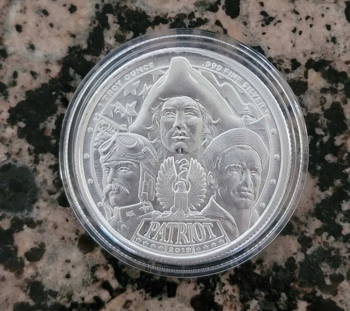 2019 Patriot 1 oz Proof Like .999 Silver Round - American Revolution (Series 1)