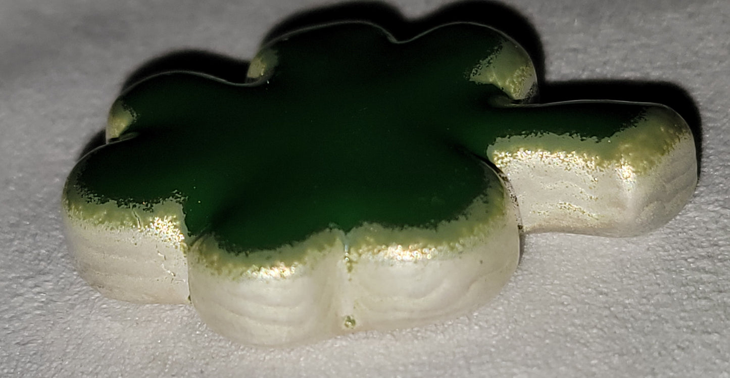 St. Patrick's Day "Three's The Charm" .999 3 oz Fine Silver Baked Enamel Art Bar