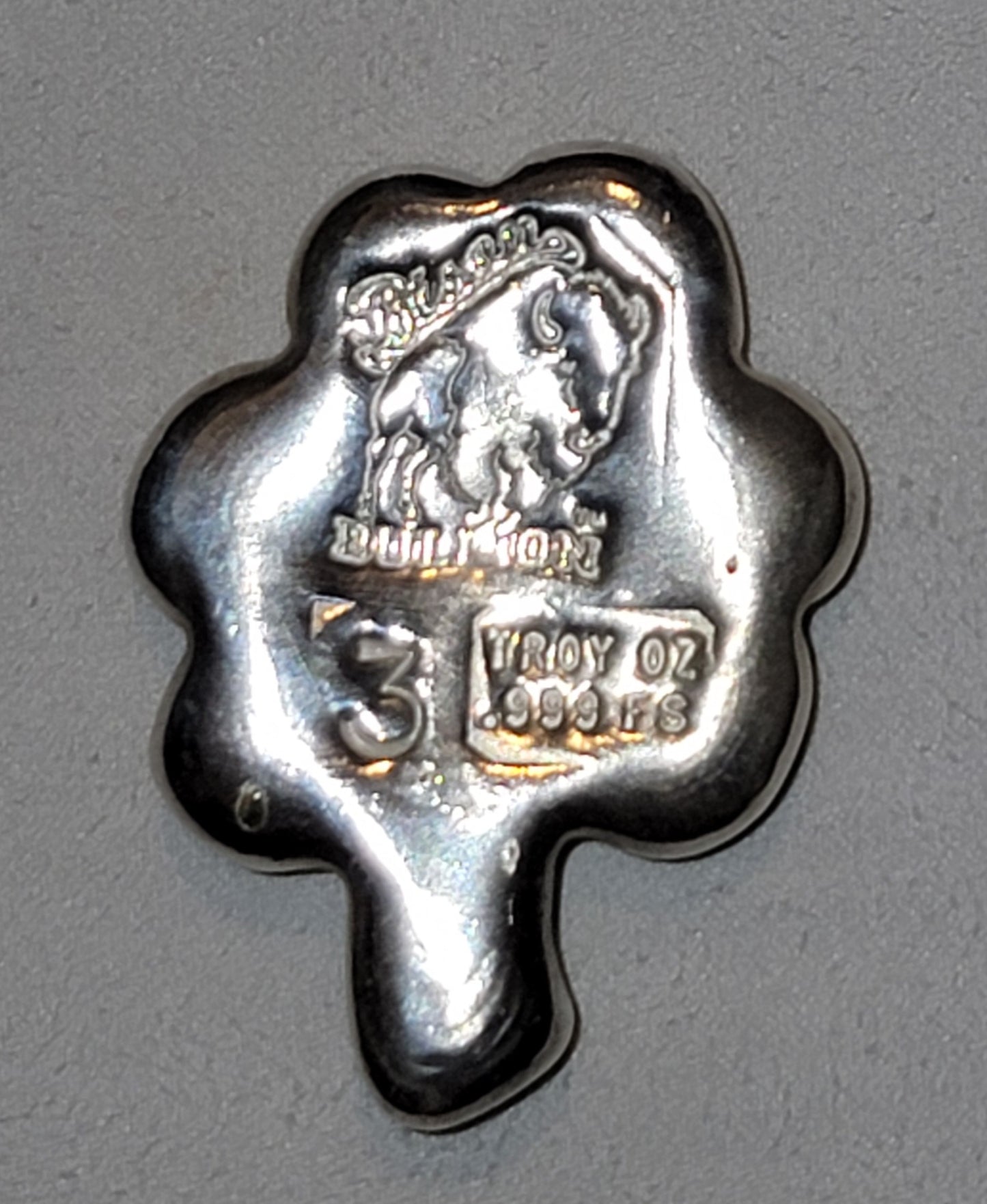 St. Patrick's Day "Three's The Charm" .999 3 oz Fine Silver Baked Enamel Art Bar