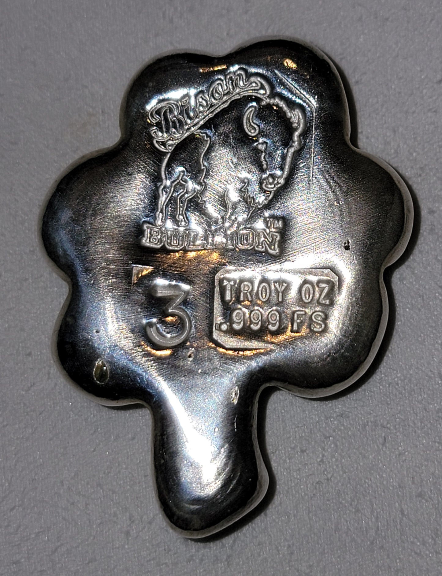 St. Patrick's Day "Three's The Charm" .999 3 oz Fine Silver Baked Enamel Art Bar