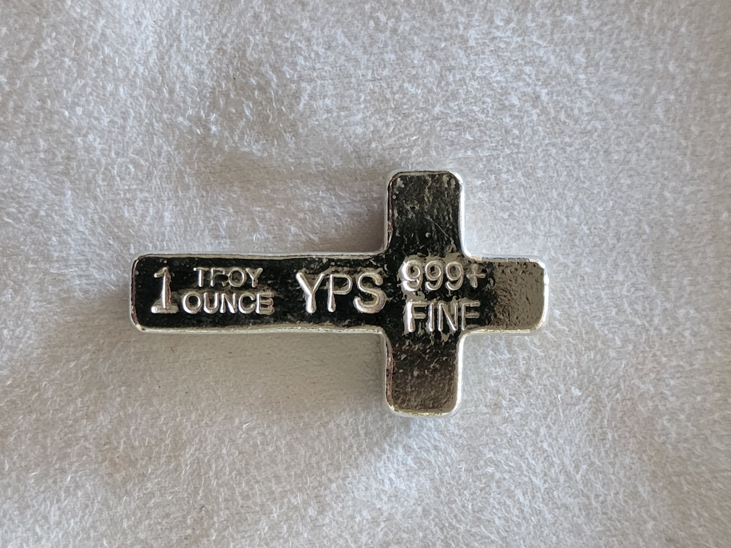 Pray For Ukraine .999 Fine Silver Cross Enamel Art Bar - 1 Oz