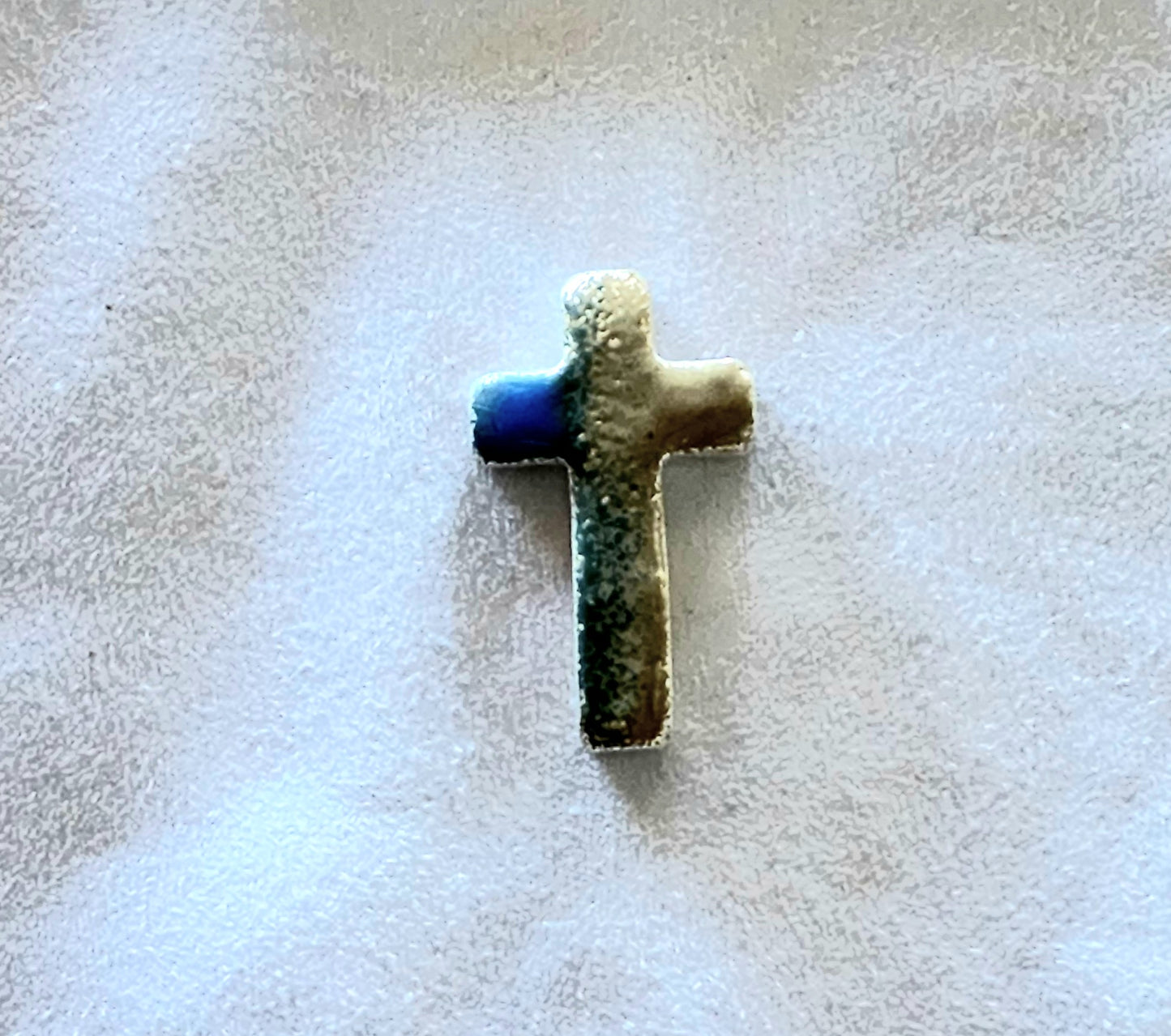 Pray For Ukraine .999 Fine Silver Cross Enamel Art Bar - 1 Oz