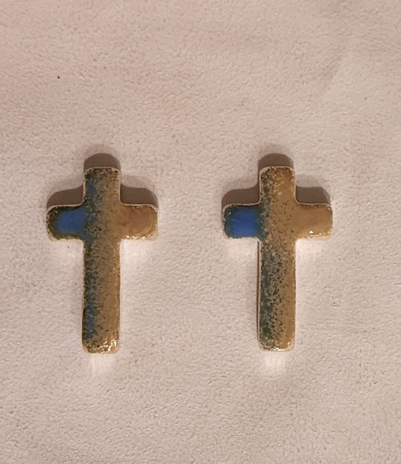 Pray For Ukraine .999 Fine Silver Cross Enamel Art Bar - 1 Oz