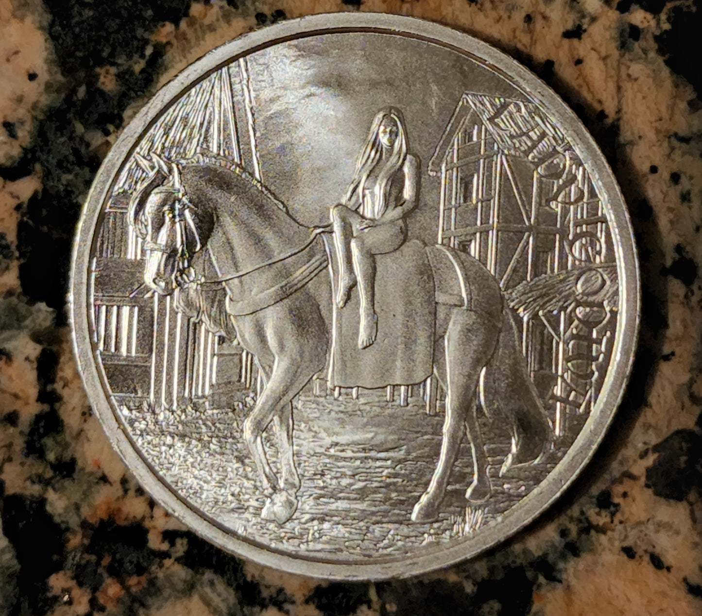Medieval Legends Lady Godiva 1 Troy Oz .999 Fine Silver BU New w/ Protective Capsule