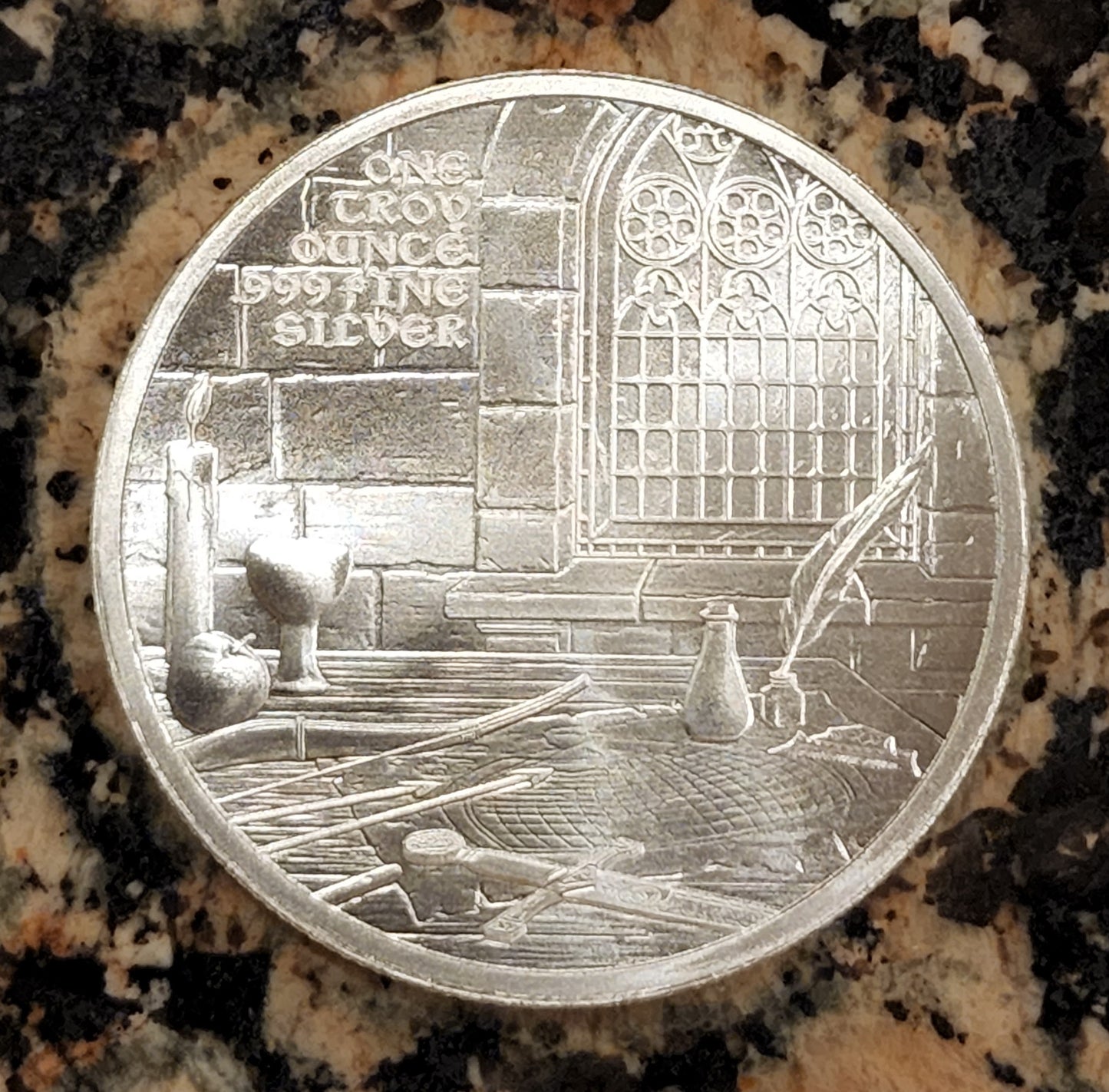 Medieval Legends Lady Godiva 1 Troy Oz .999 Fine Silver BU New w/ Protective Capsule
