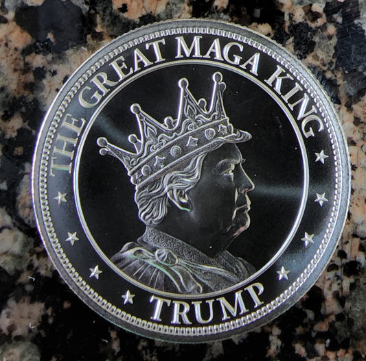 2022 Trump The Great MAGA King 1 oz Silver Round .999 Fine BU with Protective Cap