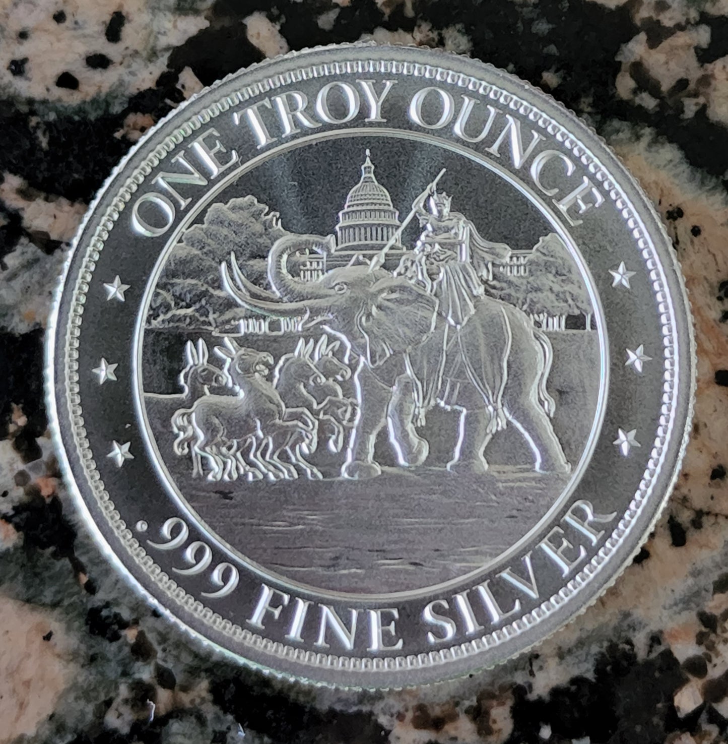 Trump The Great MAGA King 1 oz Silver Round .999 Fine BU with Protective Cap