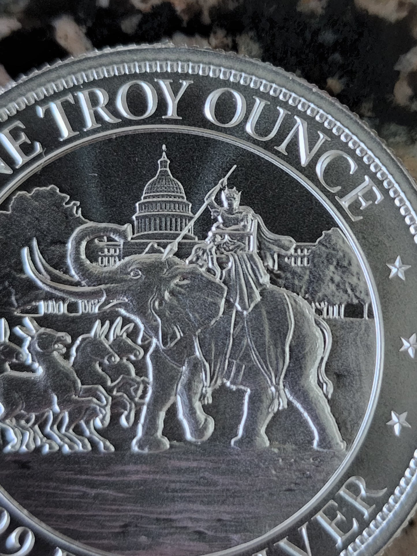 Trump The Great MAGA King 1 oz Silver Round .999 Fine BU with Protective Cap