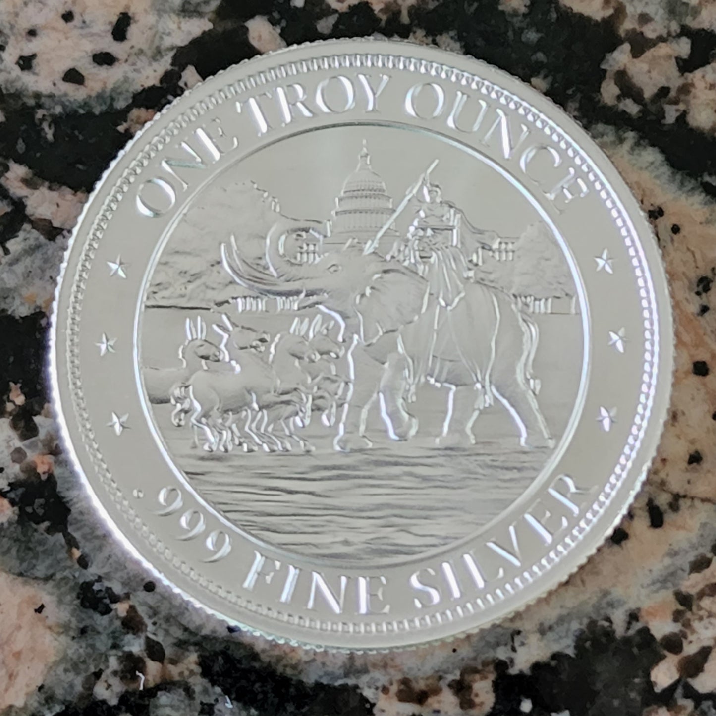 Trump The Great MAGA King 1 oz Silver Round .999 Fine BU with Protective Cap