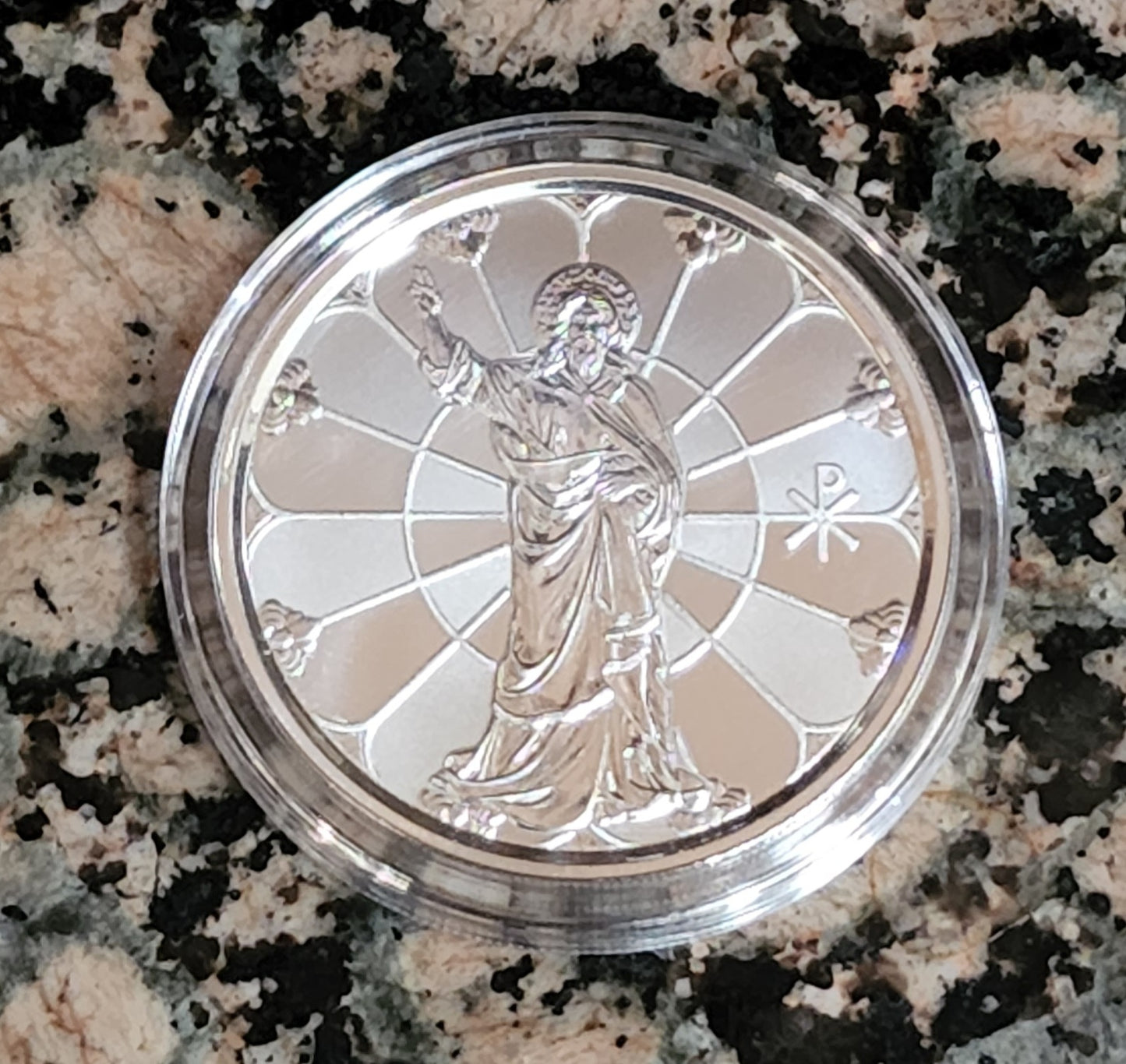2022 JESUS COLLECTION LIGHT OF CHRIST 1 OZ .999 SILVER PROOF-LIKE COIN w/ CAPSULE