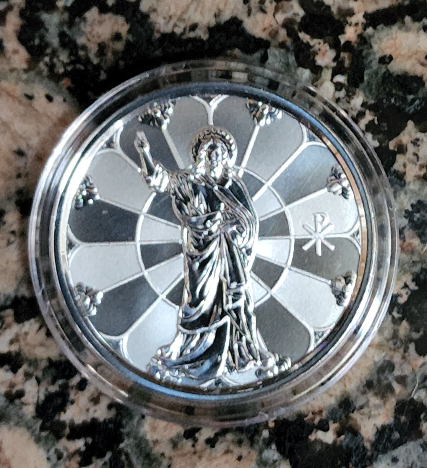 2022 JESUS COLLECTION LIGHT OF CHRIST 1 OZ .999 SILVER PROOF-LIKE COIN w/ CAPSULE