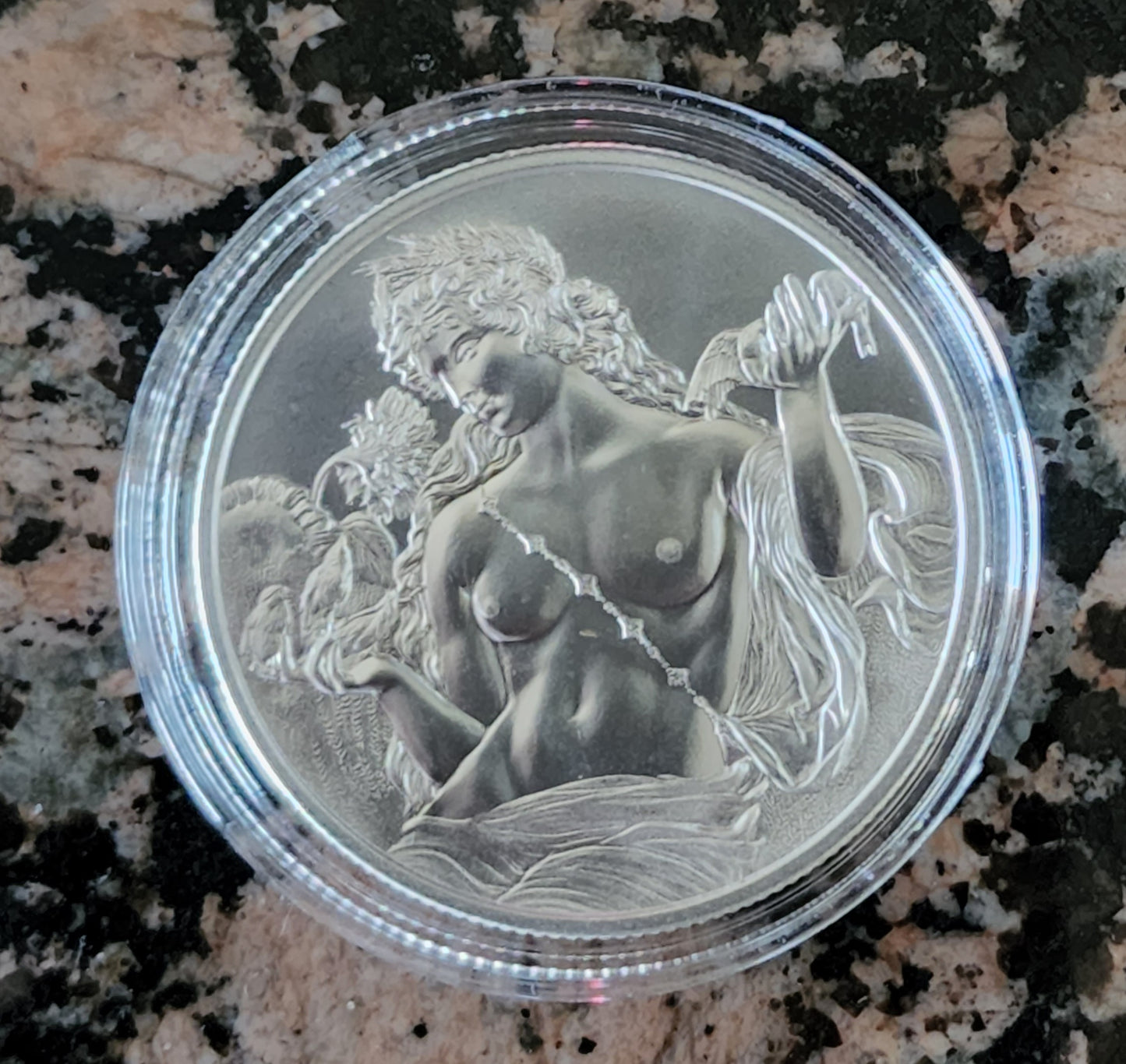 Four Seasons Summer 1 Troy Oz Silver Round .999 BU w/ Protective Capsule