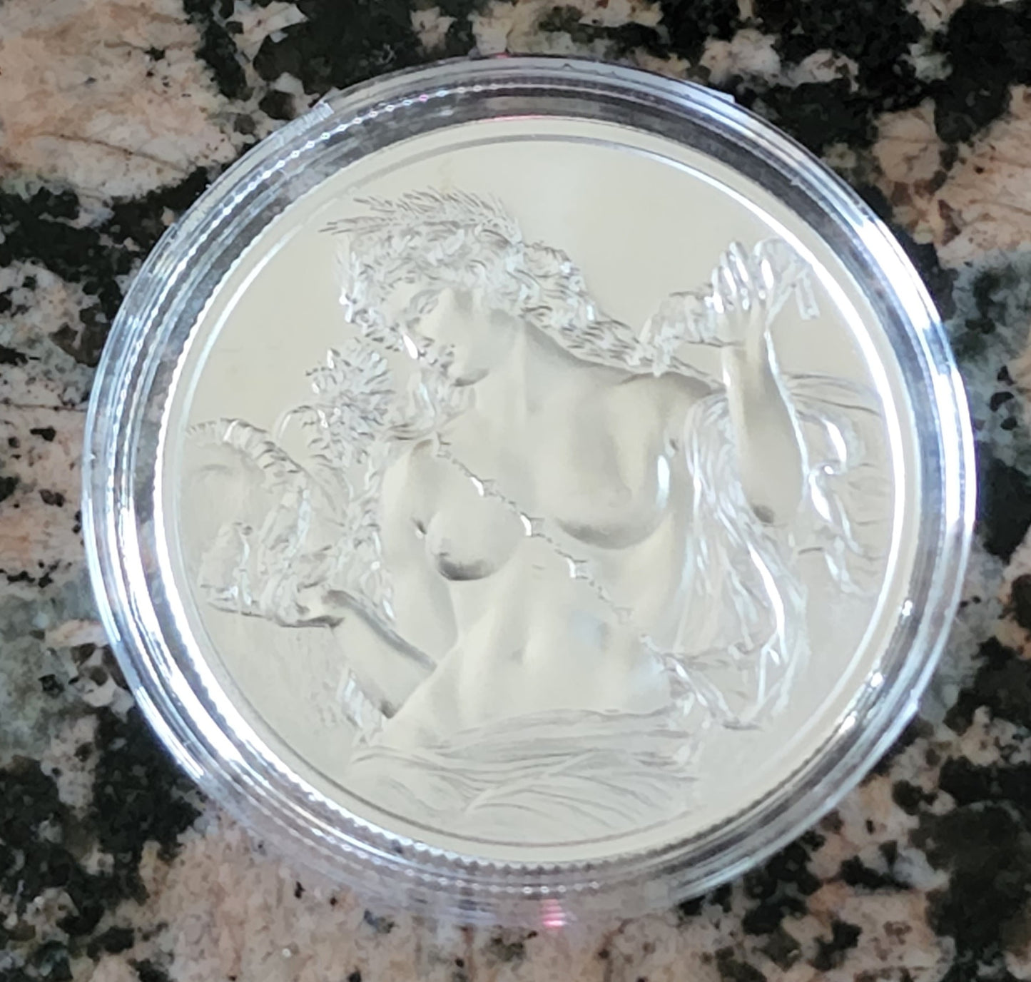 Four Seasons Summer 1 Troy Oz Silver Round .999 BU w/ Protective Capsule