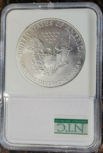 2001 Silver Eagle Dollar 1ozt .999 WTC 9/11 Ground Zero Recovery Clad NTC Certified