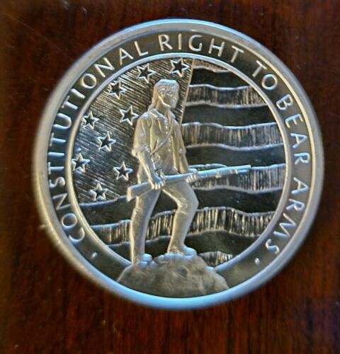 2ND AMENDMENT 2A RIGHT TO BEAR ARMS .999 FINE SILVER BU COLLECTORS ROUND