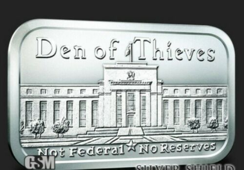 Silver Shield Den of Thieves 1 Oz Fine Silver .999 Art Bar