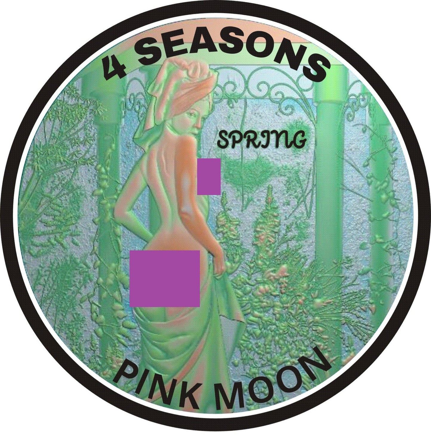Spring - Pink Moon - 4 Seasons 1oz .999 Fine Silver Round 100 Minted