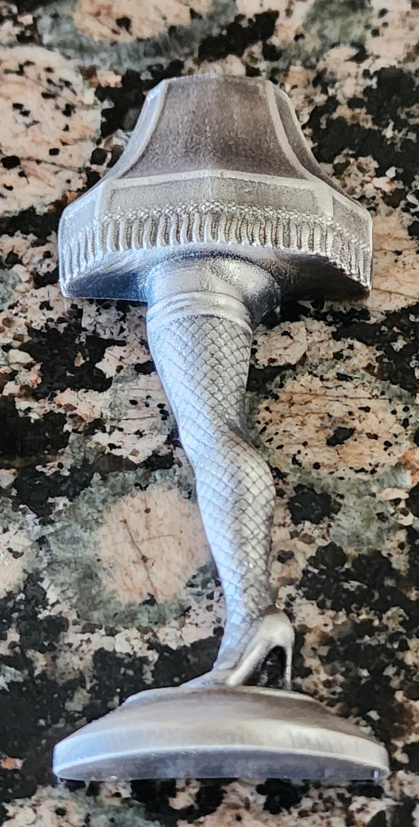 Christmas Story Sexy Leg Lamp Frageelay Hand Poured .999 Silver 3 Troy Oz W/ COA