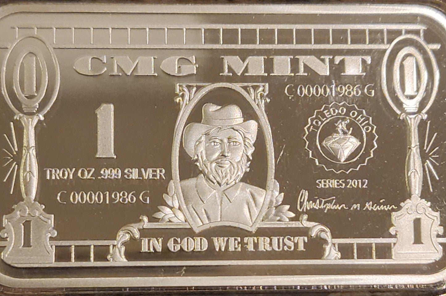 2024 'Welcome To Hell' 1 Oz CMG Mint .999 Fine Silver Rare Art Bar w/ COA