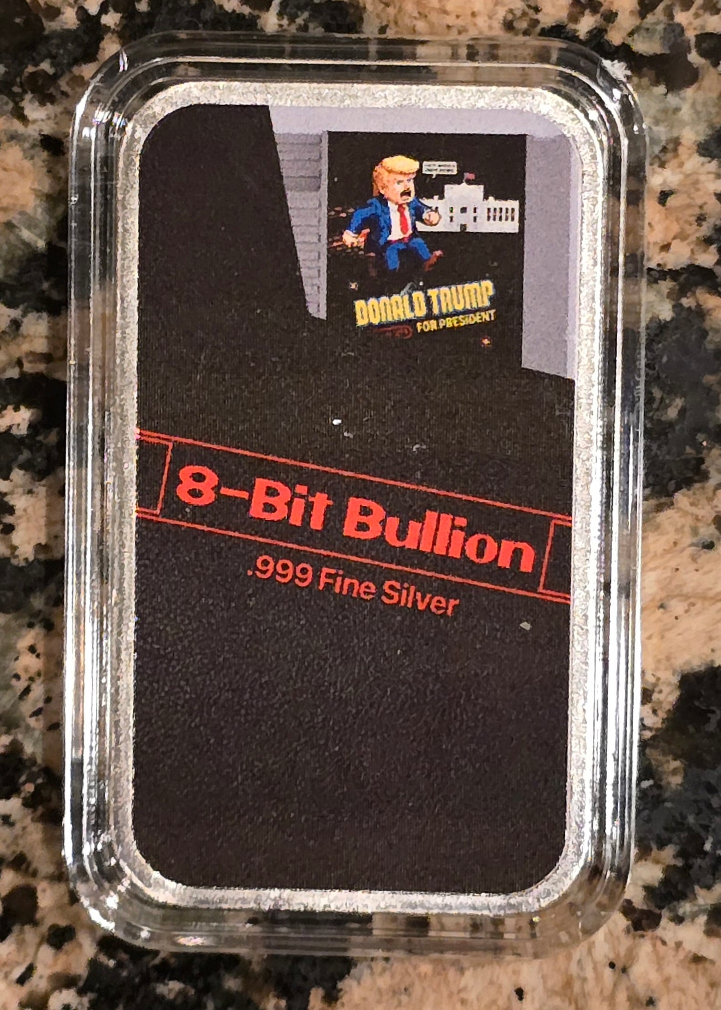 Super Trump For President 2024 1 Oz .999 Colorized Silver Bar 450 Minted w/Case