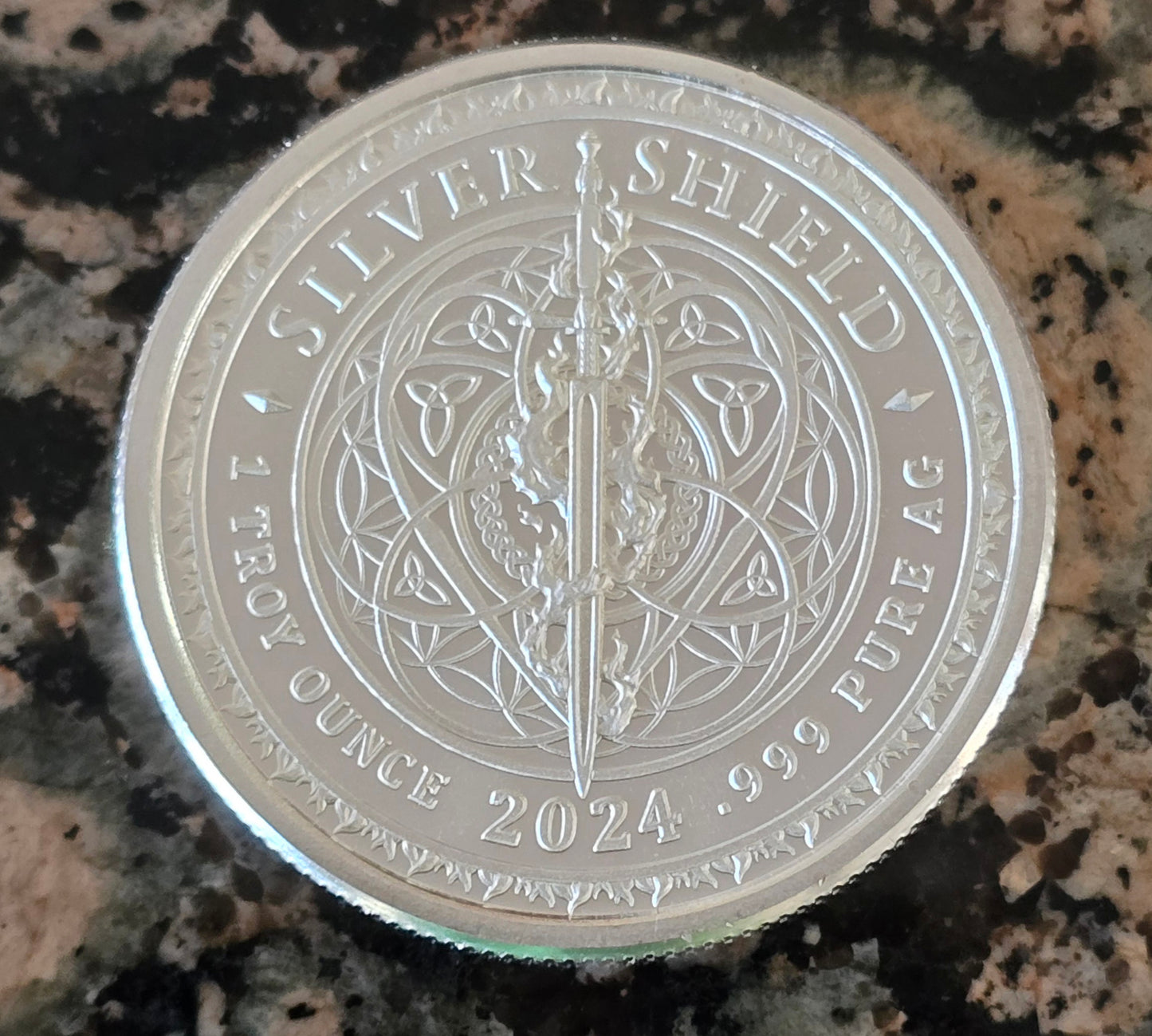 CHRIST IS COMING SILVER SHIELD .999 FINE SILVER COLLECTORS ROUND w/ CAPSULE