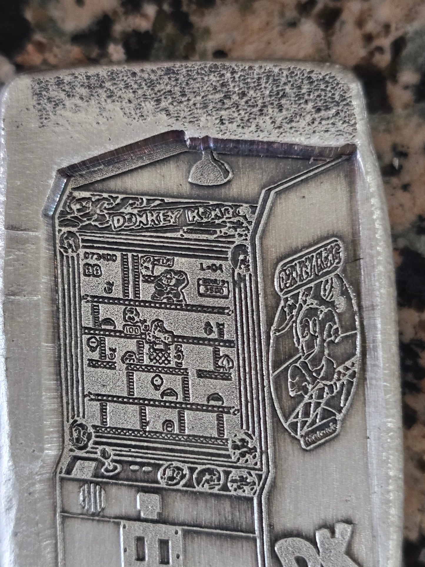 Donkey Kong Arcade Hand Poured Limited Edition .999 Silver 3 Troy Oz with COA