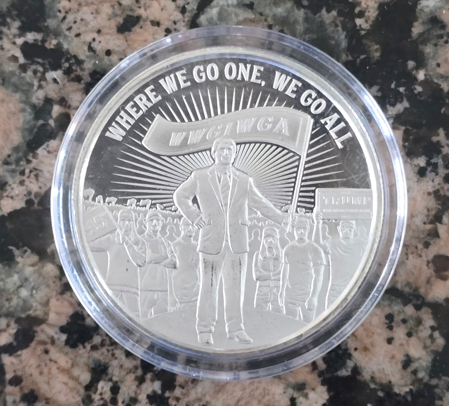 Trump ... Go ... All .. 1 Oz .999 Fine Silver Round, Rare Limited Edition