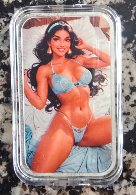Princess In The Sheets Jazmine and Tatiana Sexy 1 Oz .999 Silver 269 Mintage w/COA
