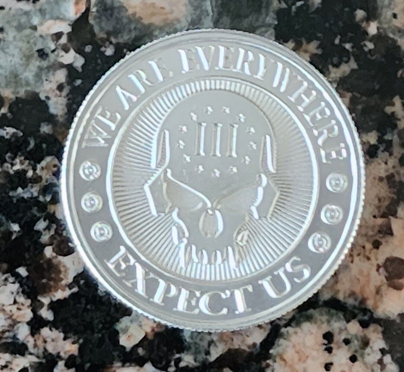 Deuce Four Skull 1/2 Troy Ounce Fine Silver .999 BU Limited Mintage