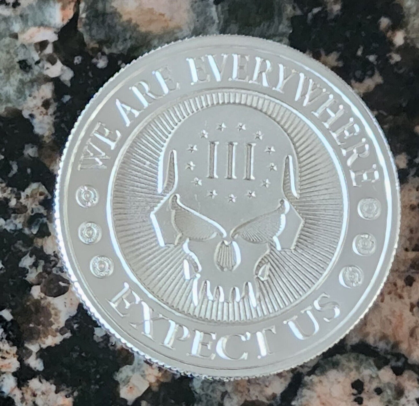 Deuce Four Skull 1/2 Troy Ounce Fine Silver .999 BU Limited Mintage