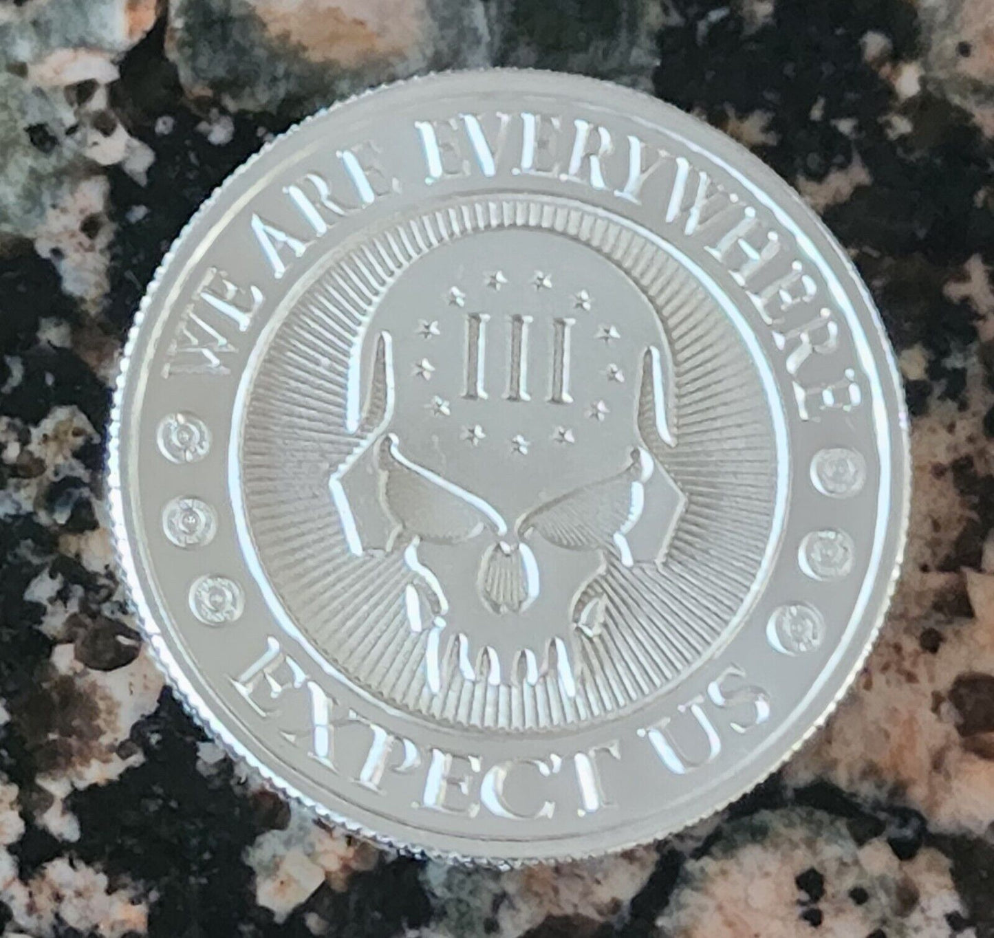 Deuce Four Skull 1/2 Troy Ounce Fine Silver .999 BU Limited Mintage