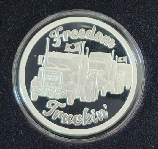 2022 FREEDOM TRUCKIN' Mini Mintage Silver Shield .999 Silver Round w/COA