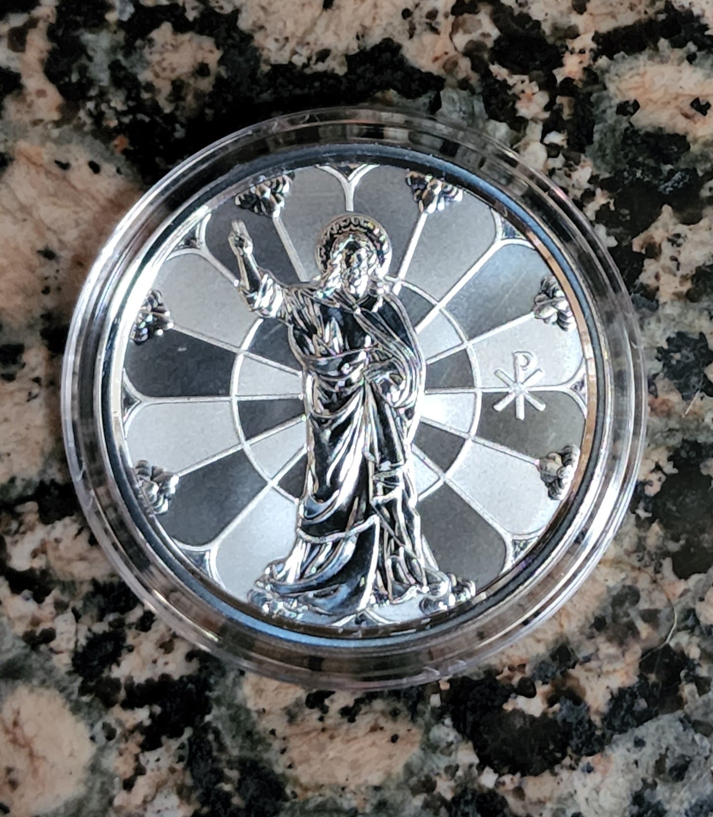 2022 JESUS COLLECTION LIGHT OF CHRIST 1 OZ .999 SILVER PROOF-LIKE COIN w/ CAPSULE