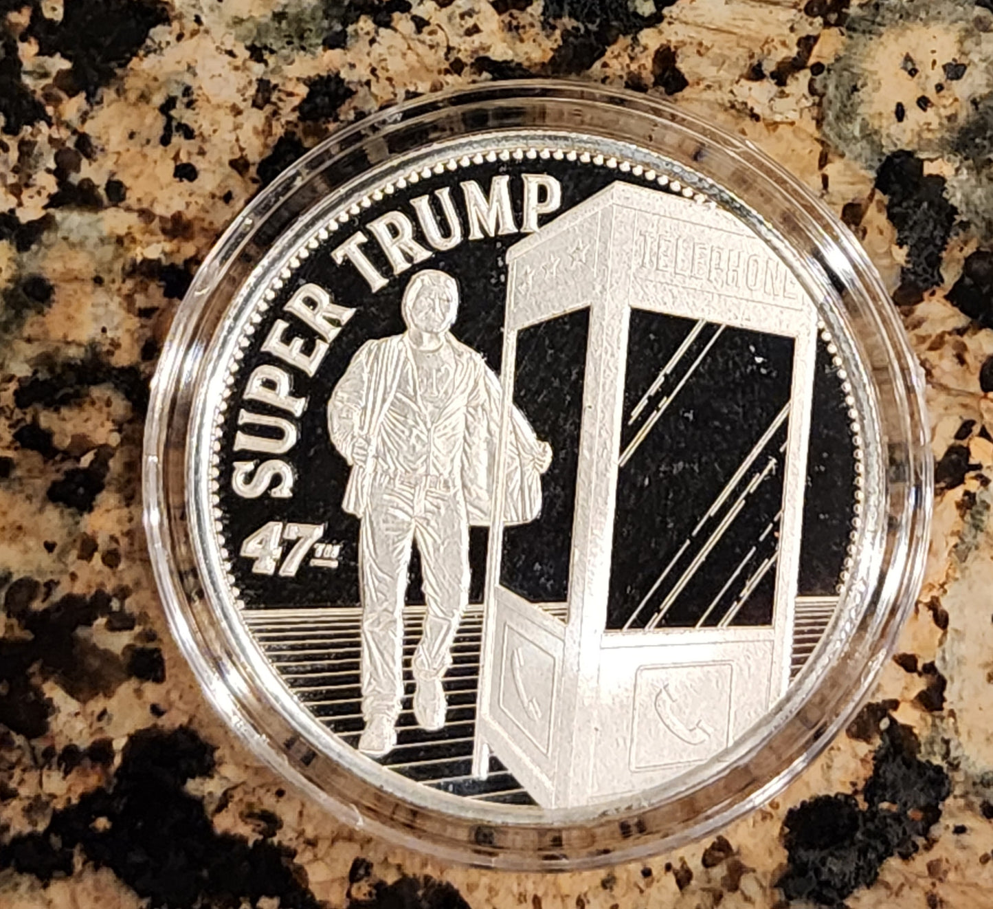 Super Trump Limited Edition 1 Troy Oz Silver Round .999 Fine
