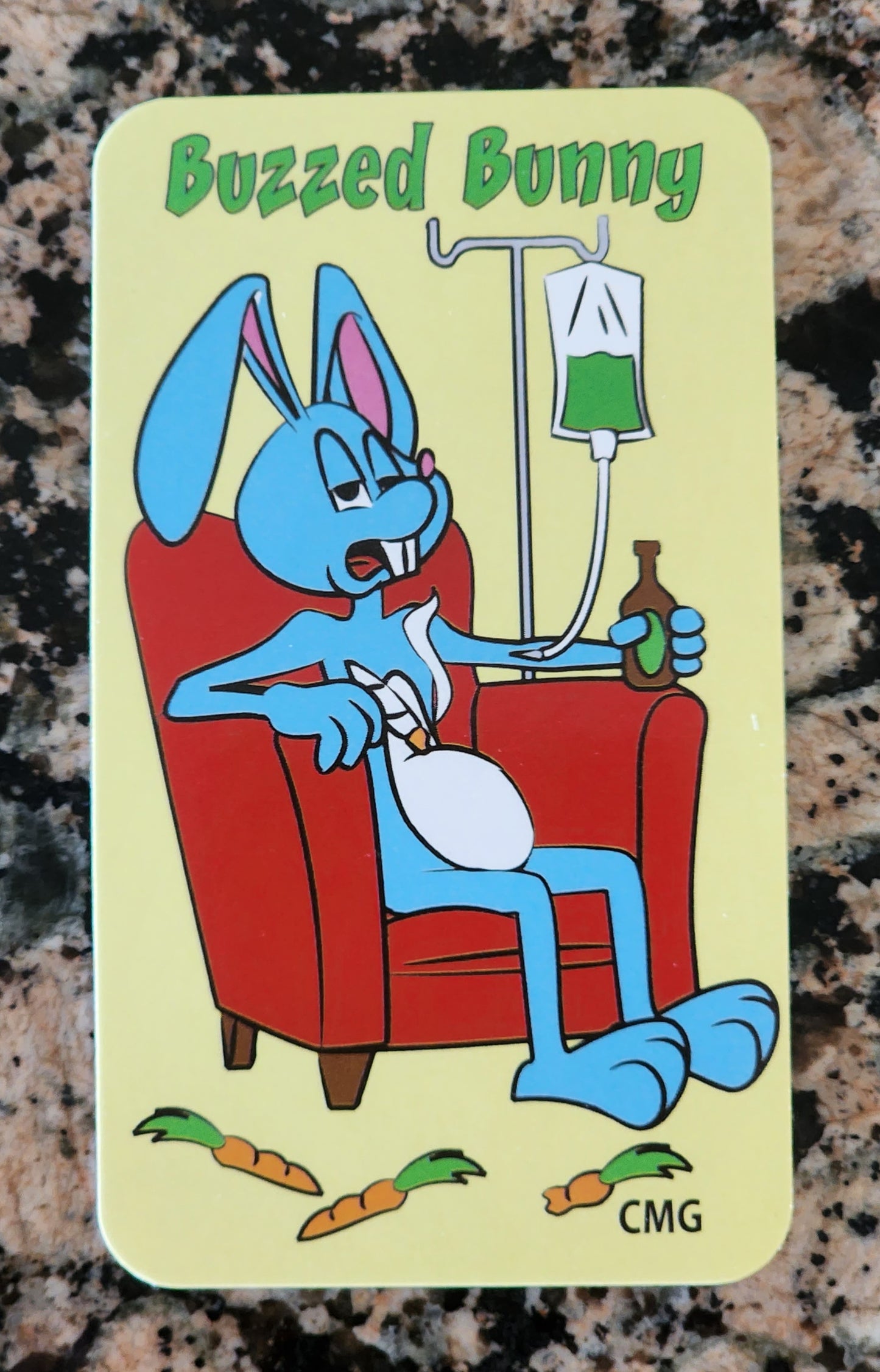 2023 Buzzed Bunny 1 Oz .999 CMG Mint Silver Art Bar Rare w/ COA