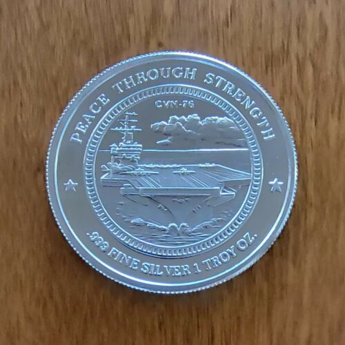 Ronald Reagan Peace Through Strength 1 oz Silver Round .999 Fine BU Coin