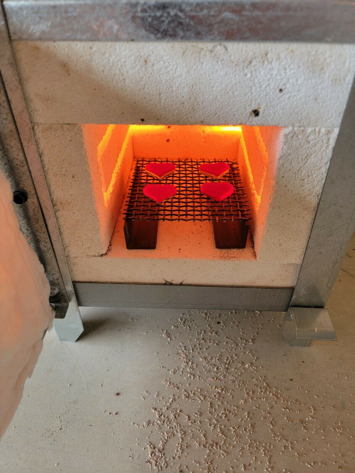 Valentines Day Heart Twice Baked One-Off #1 .999 1oz Silver Baked Enamel Art Bar